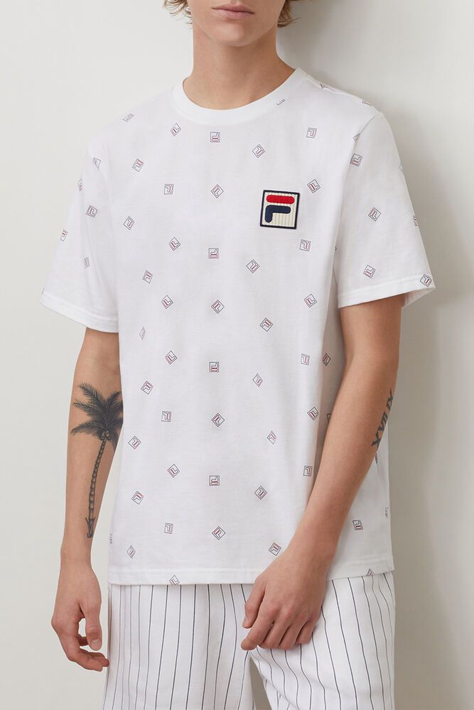 Fila T-Shirt Mens White - Reign - Philippines 8591760-AW